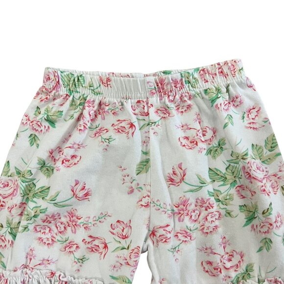 Girls Sz S (2) Floral Print Ruffle Shorts - Picture 2 of 3